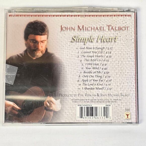 John Michael Talbot Simple Heart CD Pre-owned - Picture 2 of 2